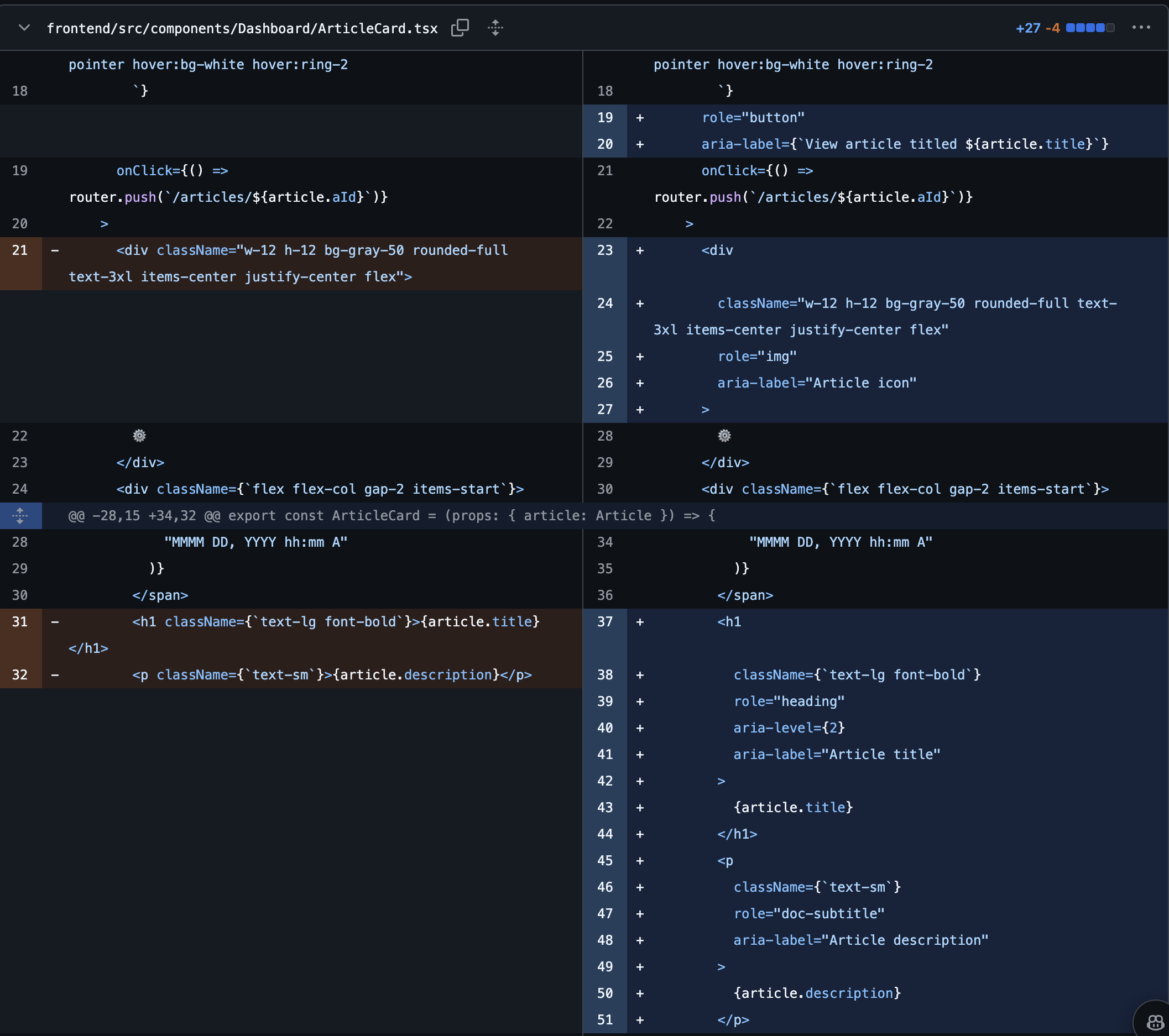 Example of Implementing ARIA Labels